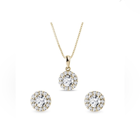 Macy's Jewelry - MACY’S 2-PC 1CT DIAMOND SET CLUSTER PENDANT NECKLACE & STUDS